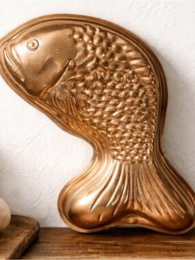Copper Fish Wall Accent Jelly Mold  - Home Accents